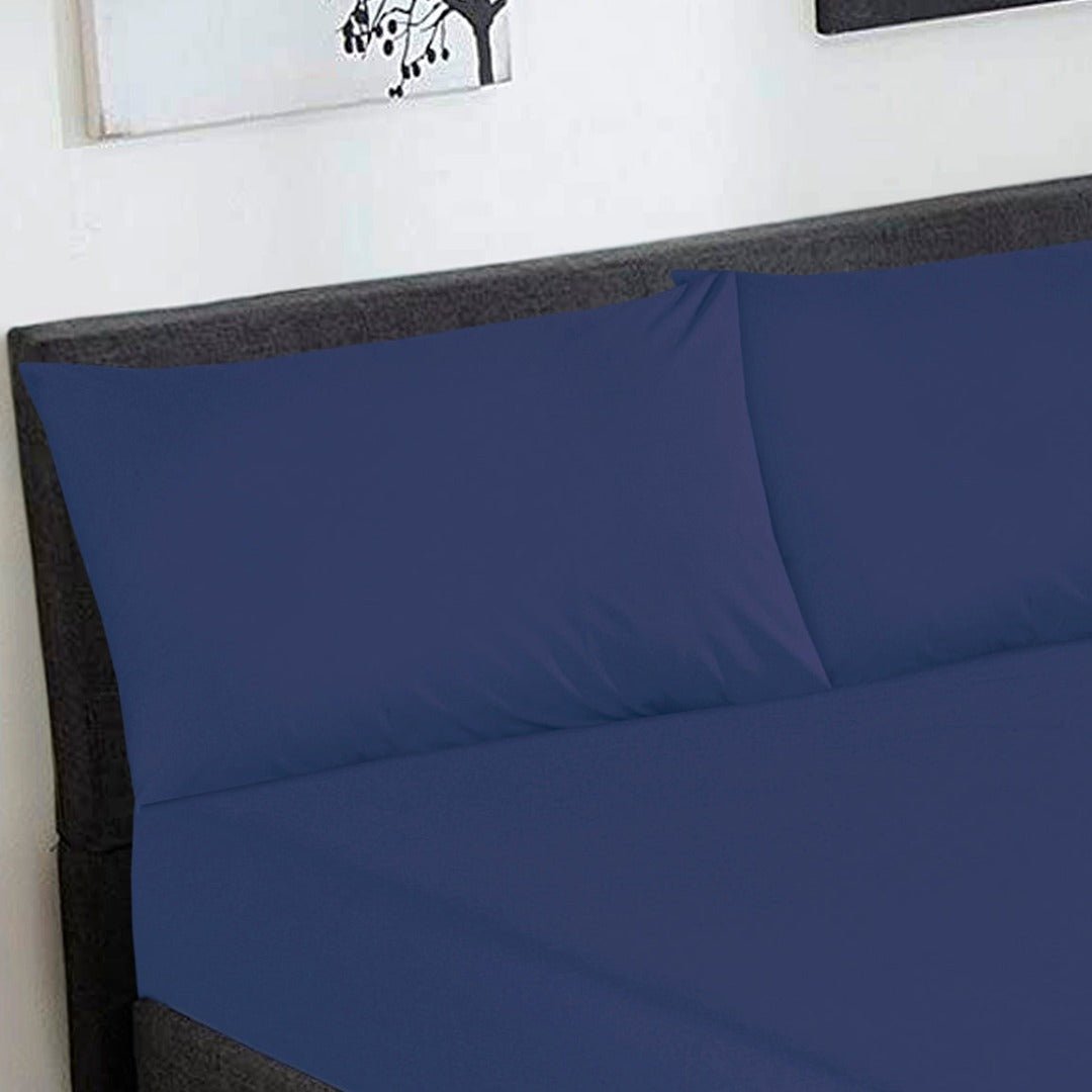 Fitted Sheet Set Navy Single - 30247 RFS - Lotus