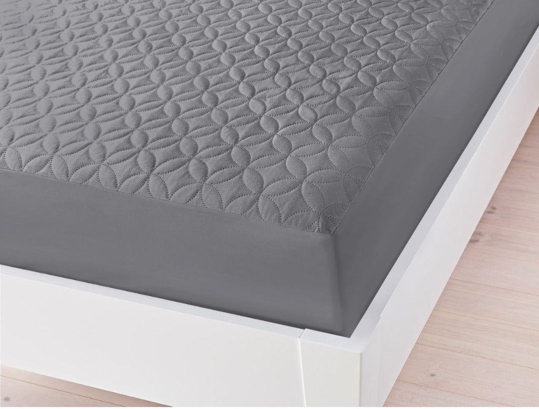 Gray - Waterproof Mattress Protector - Lotus