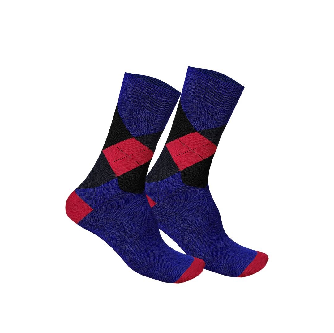 Men's Regular Lycra Dress Socks ( PACK OF 2 ) EUR 40 - 44 - 1007 - Lotus