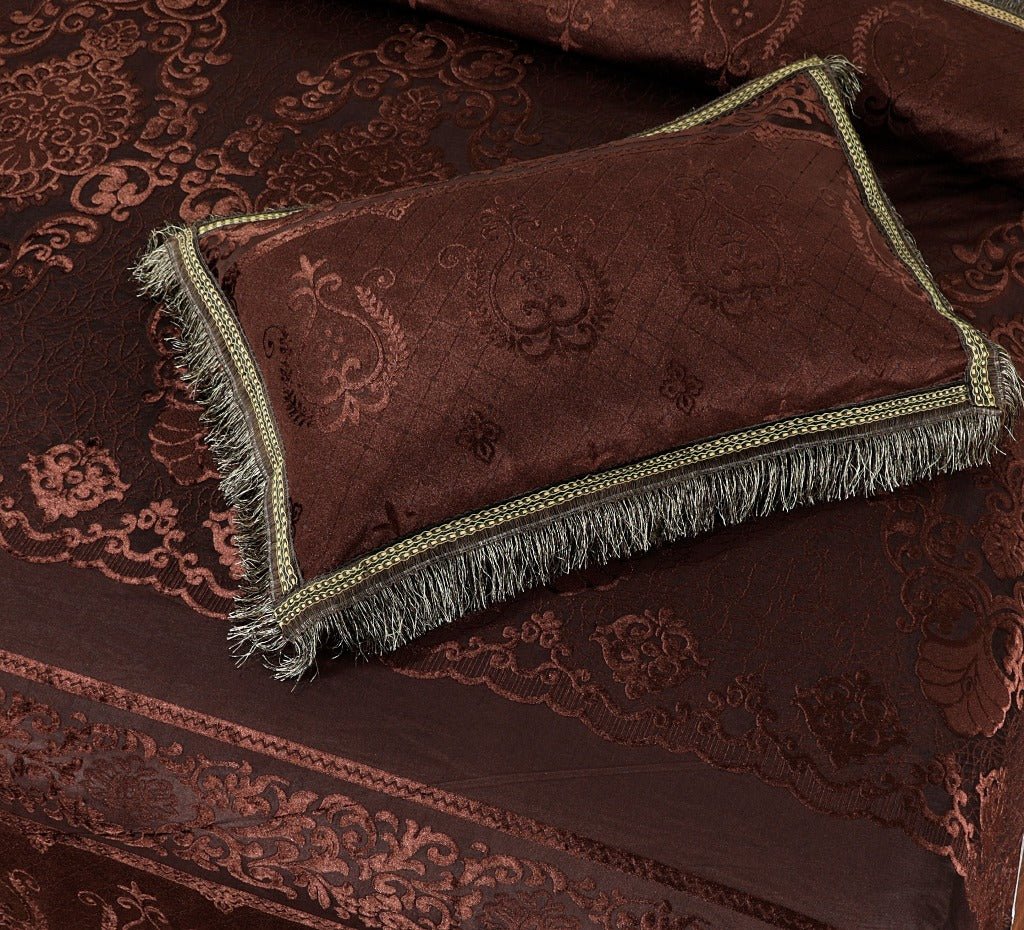 Pure Palachi Bed Sheet Dark Brown King - 10787 - Lotus