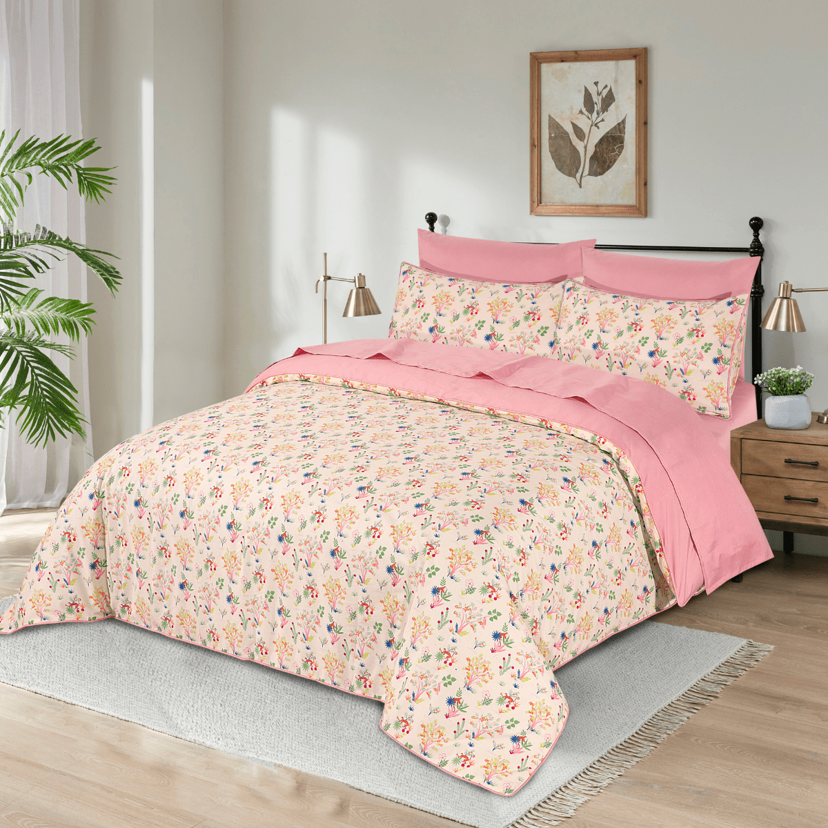 Quilt Cover 6 Pcs Set Spring - 30148 - Lotus