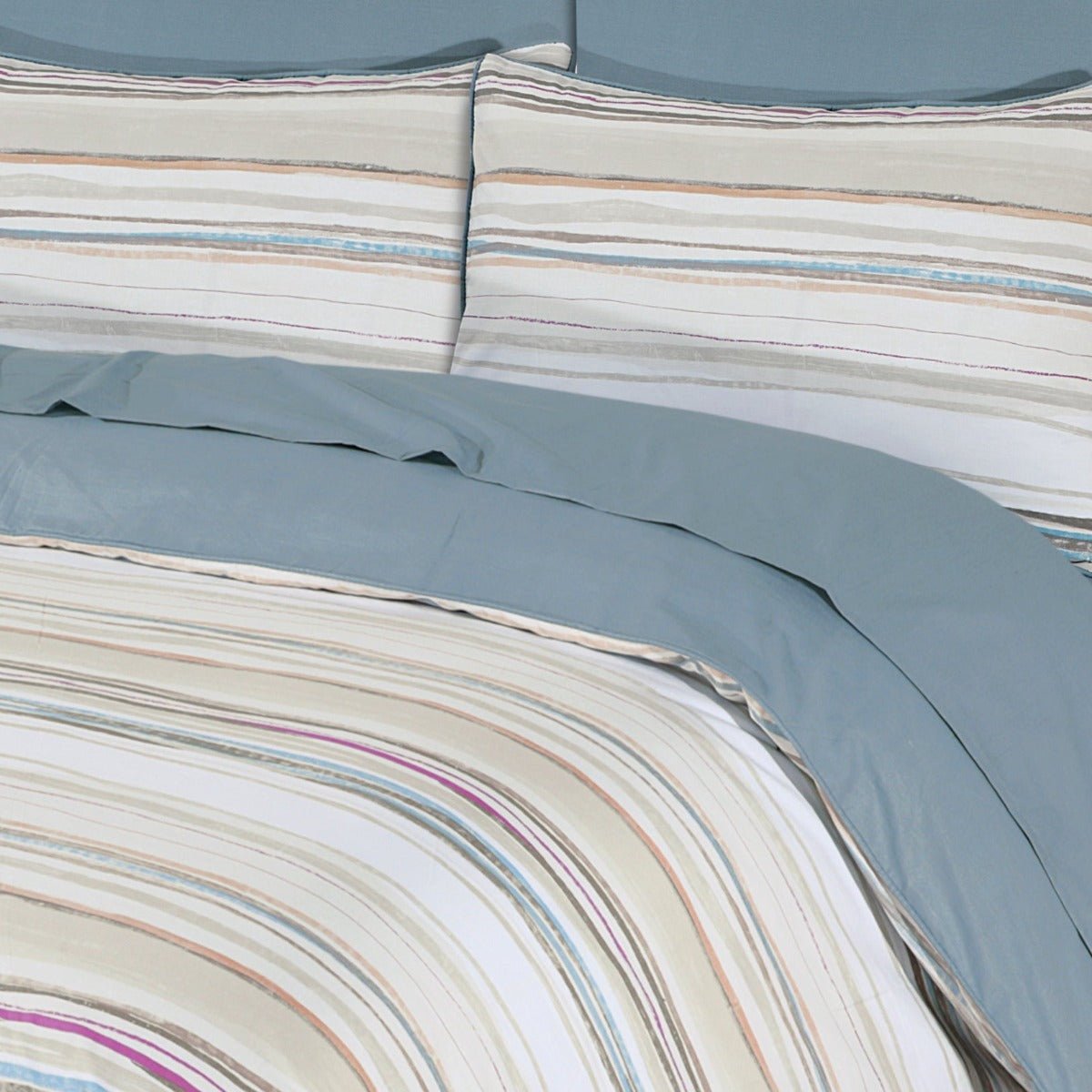 Quilt Cover Set Multi Stripes - 30147 - Lotus