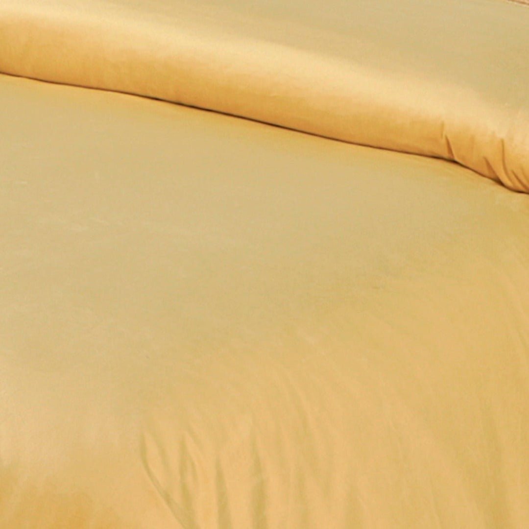 Royal Velvet Bed Sheet Set - Gold, King Size, 5 Pc, Limited Stock - Lotus