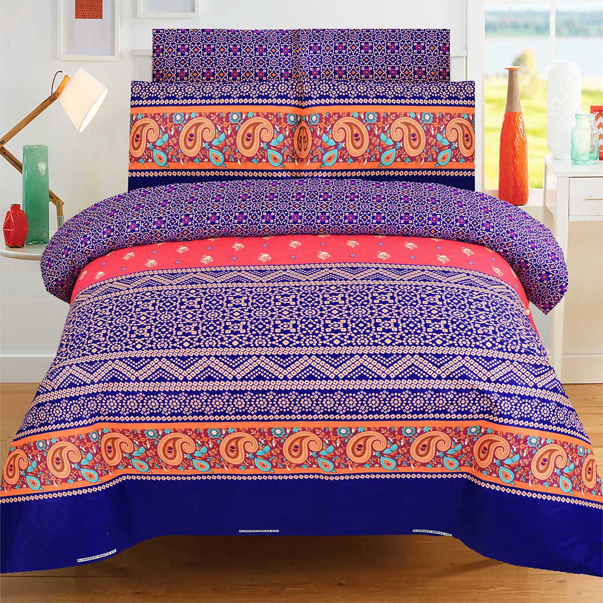 Summer Comforter Set 6 Pcs D - 800 - Lotus