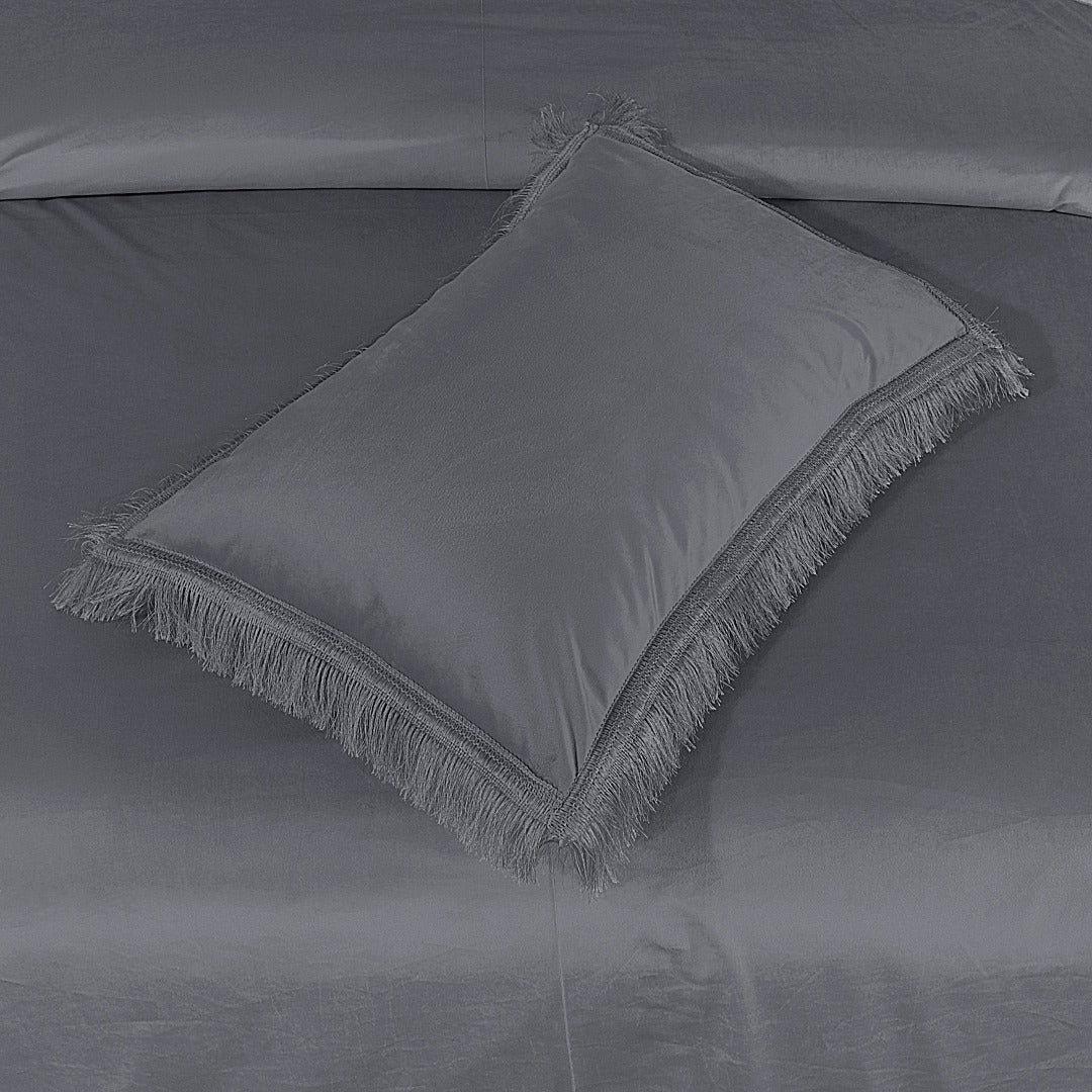 Velvet Bed Sheet 5 Pcs Gray - 40110 - Lotus